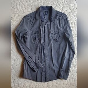 H&M Forest Green Casual Button Down Shirt
